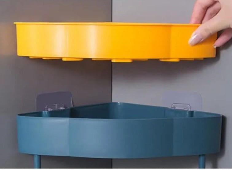 Bathroom Corner Shelf, Wall-Mounted Corner Shelf Storage Rack, kitchen Punch Free Organizer Bathroom Corner Shelf, Wall-Mounted Corner Shelf Storage Rack, kitchen Punch Free Organizer